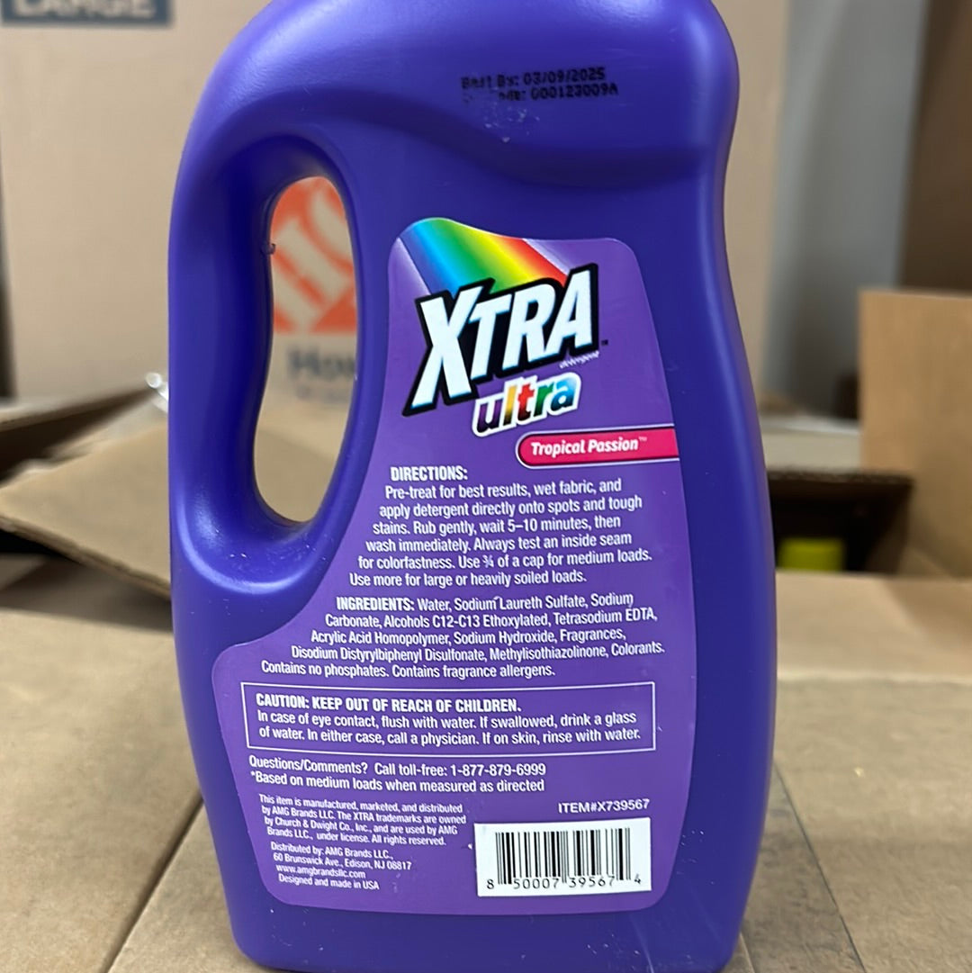 Xtra Ultra Tropical passion, laundry detergent, 22 oz-864 per pallet