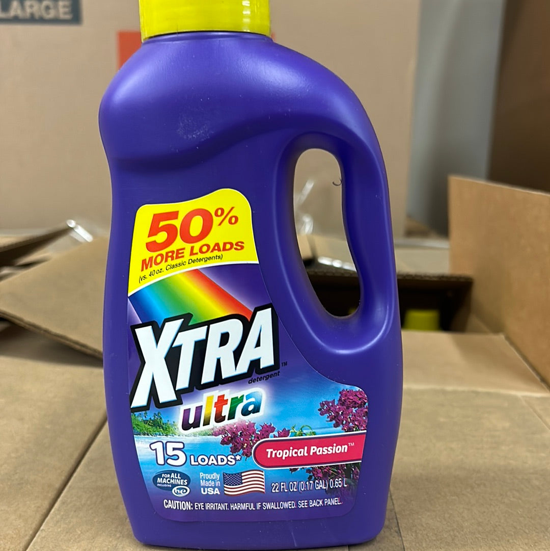 Xtra Ultra Tropical passion, laundry detergent, 22 oz-864 per pallet